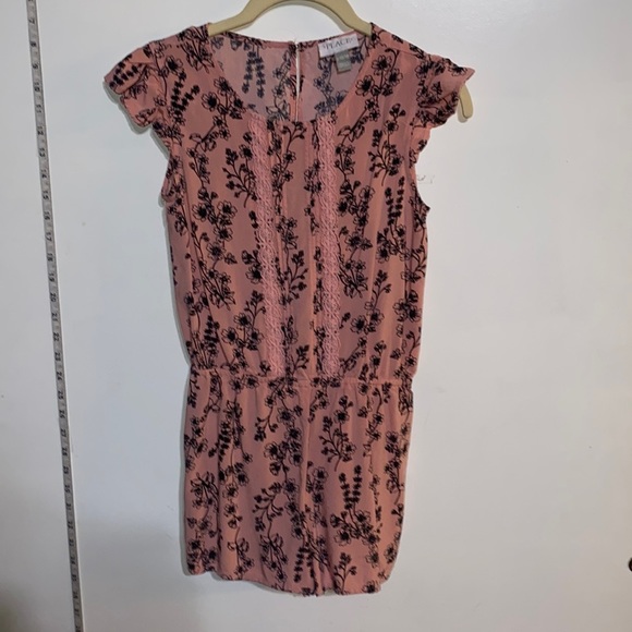 The Children's Place Other - Girls pink and black romper- size large